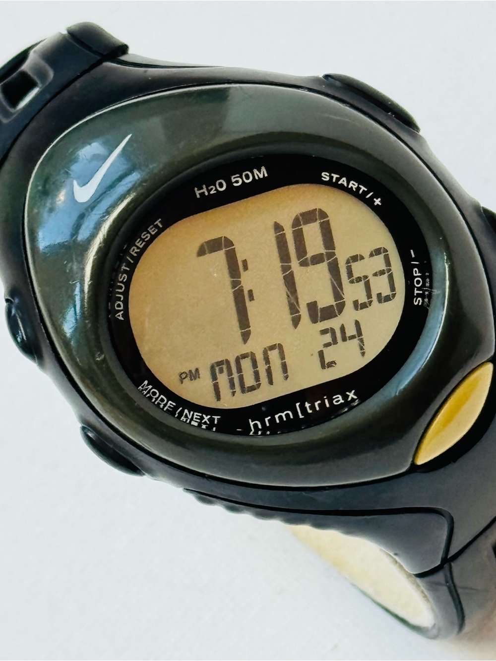 Nike HRM/Triax Men's Digital Watch Black Gray/Green? Bezel SM0008